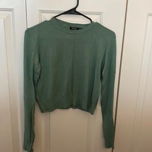 Bershka green top
